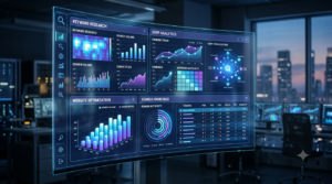 Ecommerce keyword research and SEO analytics dashboard