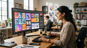 Best AI design tools for ecommerce stores to create product images, banners, social media graphics, and marketing visuals.