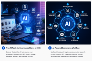 Free AI SEO tools for ecommerce stores to improve keyword research, on-page SEO, analytics, and search rankings.