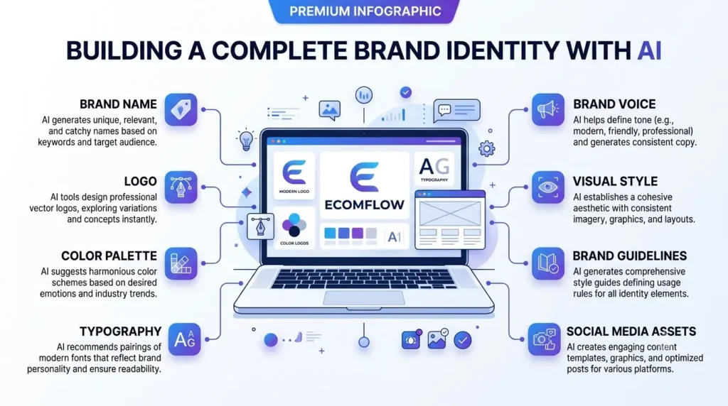 AI branding and visual identity framework