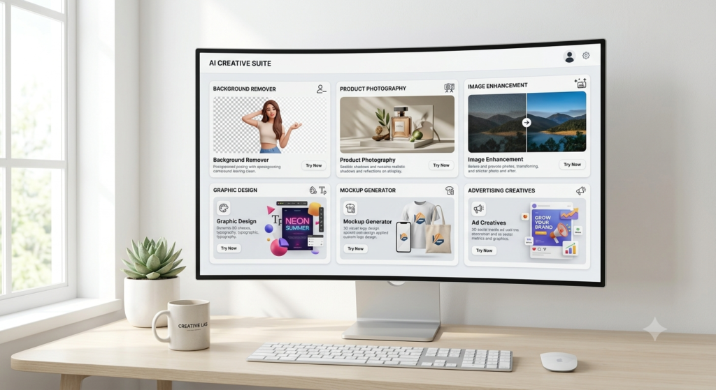 AI product photo editor improving image quality