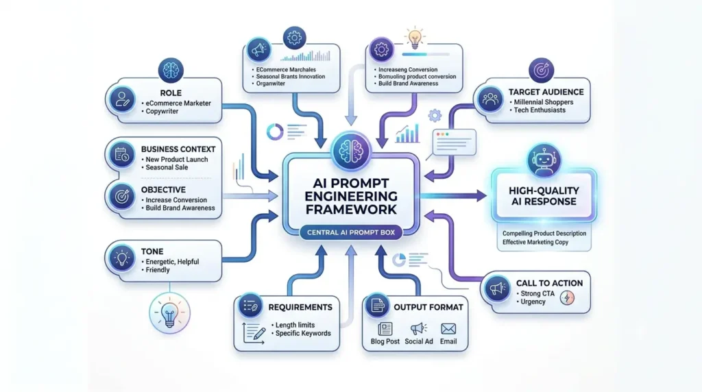 AI prompt engineering framework for eCommerce branding