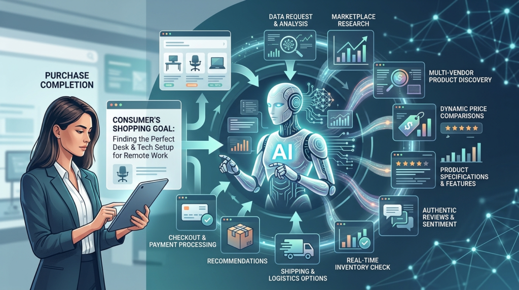 AI shopping agents comparing products in agentic commerce
