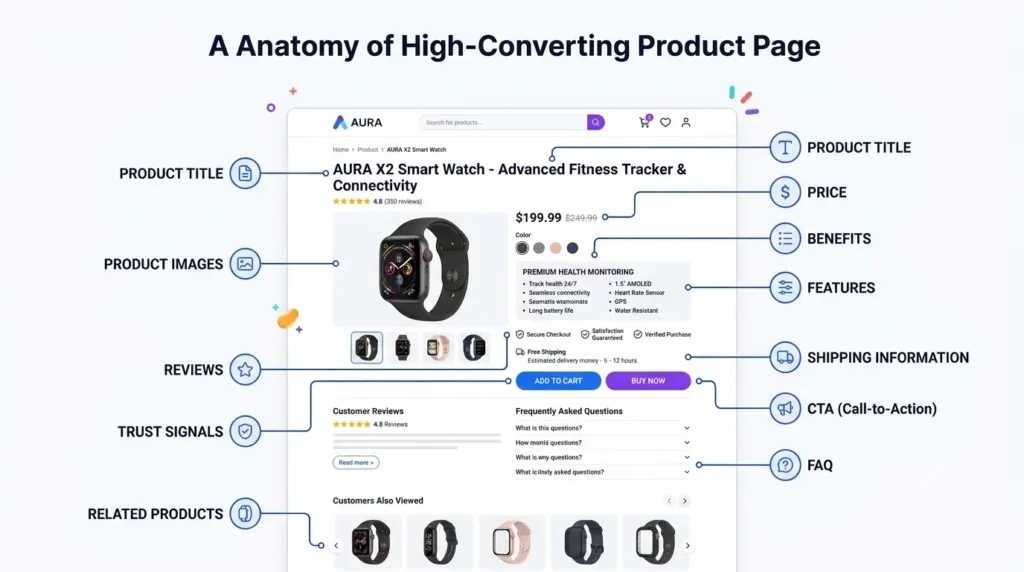 high-converting eCommerce product page structure
