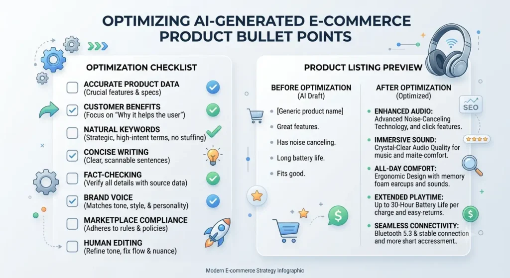 AI product bullet point optimization best practices