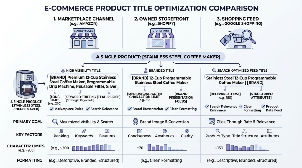 product title optimization for Amazon Shopify and Google Shopping